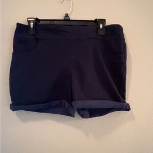 L Counterparts Women’s Dark Blue Solid Pull On Shorts